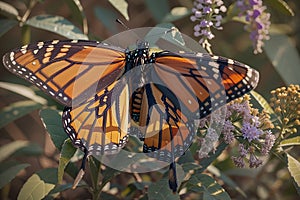 Monarch Butterfly on a butterfly bush in Central Oklahoma photo