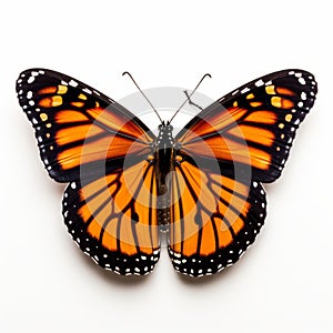 Monarch Butterfly In High-key Lighting: A Stunning Aerial View photo