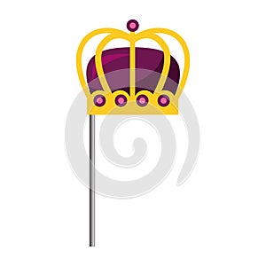 Monarchical crown in stick