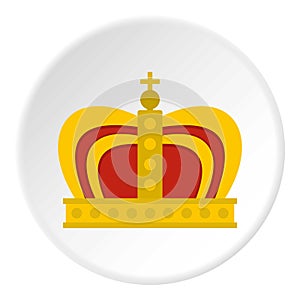 Monarchy crown icon circle photo