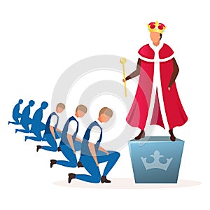 Monarchy political system metaphor flat vector illustration photo