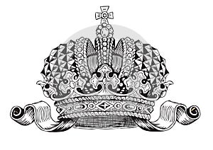 Monarhy Tiara black and white