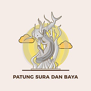 Monument Patung Sura Dan Baya.