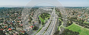 Monash freeway passing through Wheelers Hill suburb.