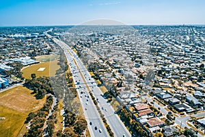 Monash Freeway at Wheelers Hill suburb in Melbourne.