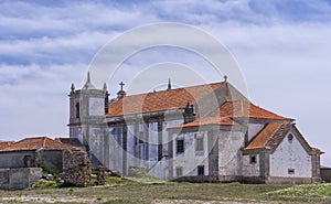 Monastary cloisters of Nossa Senhora do Cabo Church, Portugal photo