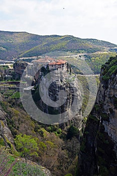 Monasteries of Meteora on top of rocks in Kalambaka, Greece