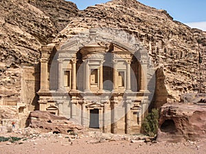 The monastery or Ad Deir at Petra. Jordan