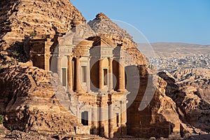 The Monastery or Ad Deir in Petra ruin and ancient city, Jordan