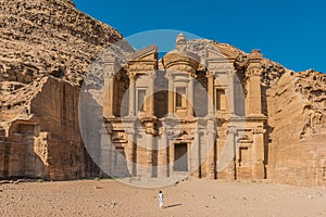 The Monastery (Al Deir) in Nabatean city of Petra Jordan photo
