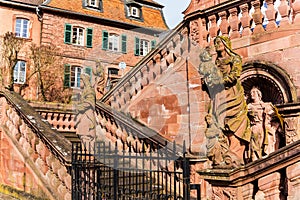 The monastery in baroque city Amorbach, Bavaria, Germany photo