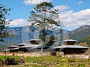 Monastery in the Bumthang valley (Bhutan)