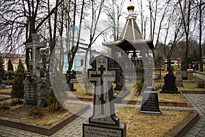 Monastery cemetery in Optina Desert.