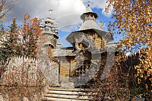 Monastery and church made entirely of wood