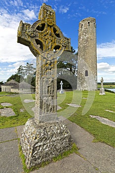 The monastery of Clonmacnoise, Ireland. photo