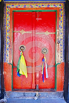 Monastery door in Leh, Ladakh
