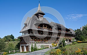 Monastery with flowers