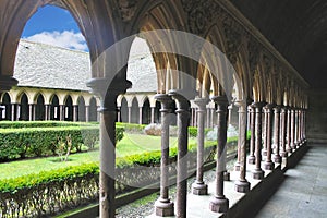 The monastery garden in the abbey of Mont Saint Michel.