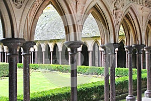 The monastery garden in the abbey of Mont Saint Michel.
