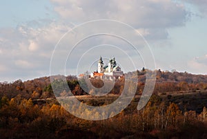 Monastery on a hill in autumn, Cracow, Poland