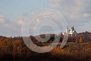 Monastery on a hill in autumn, Cracow, Poland