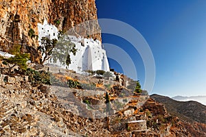 The monastery of Hozoviotissa in Amorgos, Greece