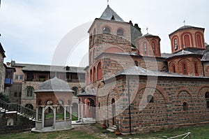 The Monastery of Iviron is a monastery built on Mount Athos