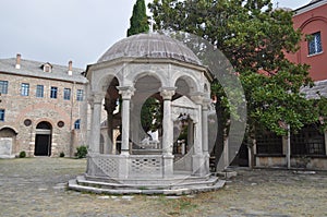 The Monastery of Iviron is a monastery built on Mount Athos