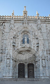 Monastery of Jeronimos Mosteiro dos Jeronimos, manueline style, in Lisbon, Portugal