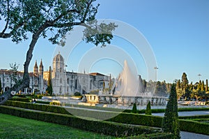 Monastery of Jeronimos Mosteiro dos Jeronimos, manueline style, in Lisbon, Portugal