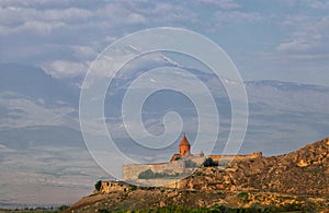 Monastery Khor Virap and the slopes of Ararat