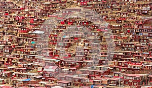 Monastery at Larung gar, Sichuan, China.