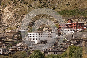 The monastery in Marpha village on the Annapurna Circuit Trek, N