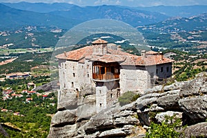 The monastery in Meteora, Greece