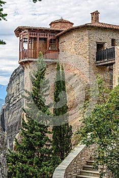 Monastery in Meteora rocks. Greece