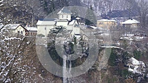 Monastery Moraca with waterfall
