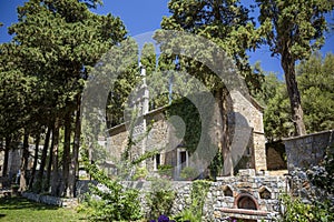 Monastery of Mother Mary Vidiani in the mountains of Crete. Greece