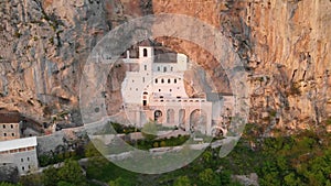 Monastery of Ostrog is a monastery of Serbian Orthodox Church placed against an almost vertical rock of Ostroska Greda, Montenegro