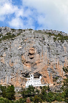 Monastery of Ostrog is a monastery of Serbian Orthodox Church placed against an almost vertical rock of Ostroska Greda, Montenegro