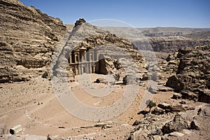 The monastery in Petra. Jordan