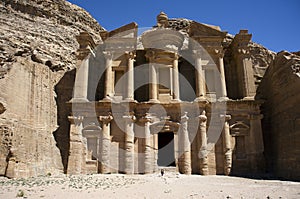 The monastery in Petra. Jordan