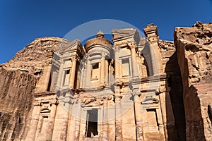 The Monastery in Petra, one of seven wonders in the world, Jordan