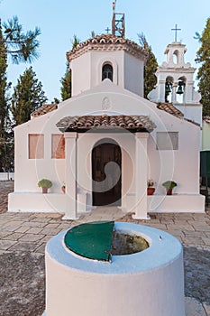 Monastery on Pontikonisi island, Corfu, Greece