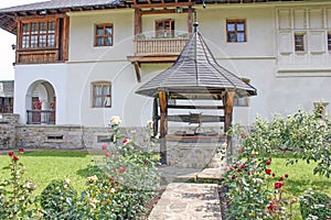 The Monastery Putna. Detail from exterior garden.