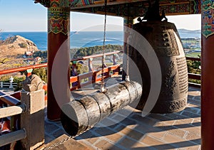 Monastery ring bell at Sanbanggulsa buddhist temple