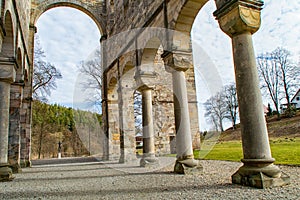 Monastery ruins in Paulinzella in Thuringia photo