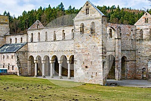 Monastery ruins in Paulinzella in Thuringia Germany photo