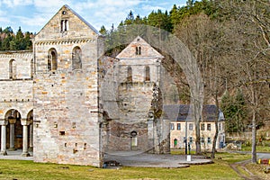 Monastery ruins in Paulinzella in Thuringia photo
