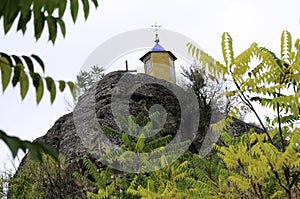 Monastery Saharna, Republic of Moldova. Chapel on top Grimidon