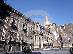 Monastery of San Nicolo l'Arena, currently the University of Catania in Catania, Sicily, ITALY